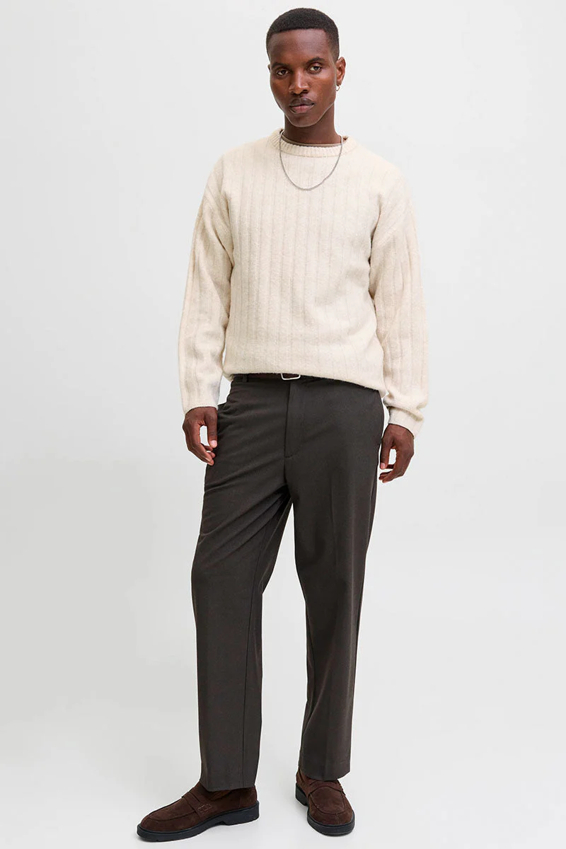 Jack & Jones Bradley Carter Knit Crew Neck Moonbeam - Image 2