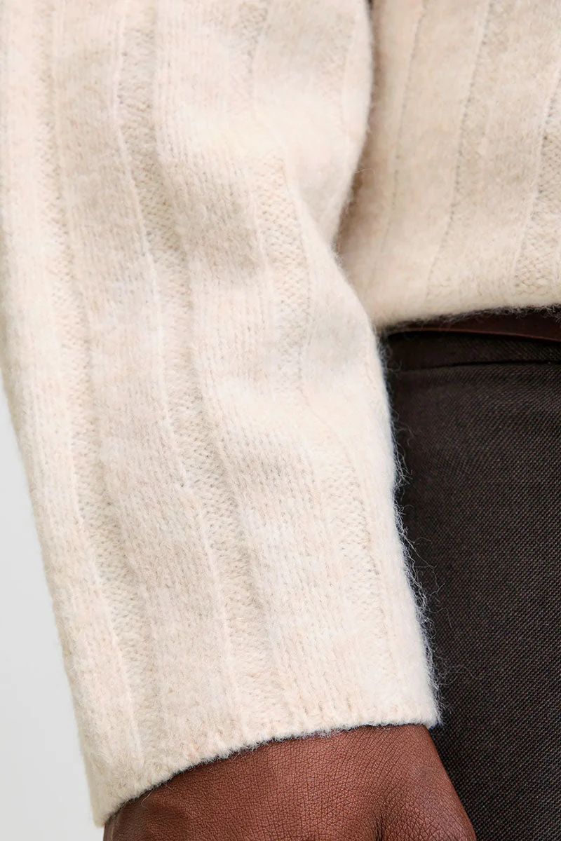 Jack & Jones Bradley Carter Knit Crew Neck Moonbeam - Image 4