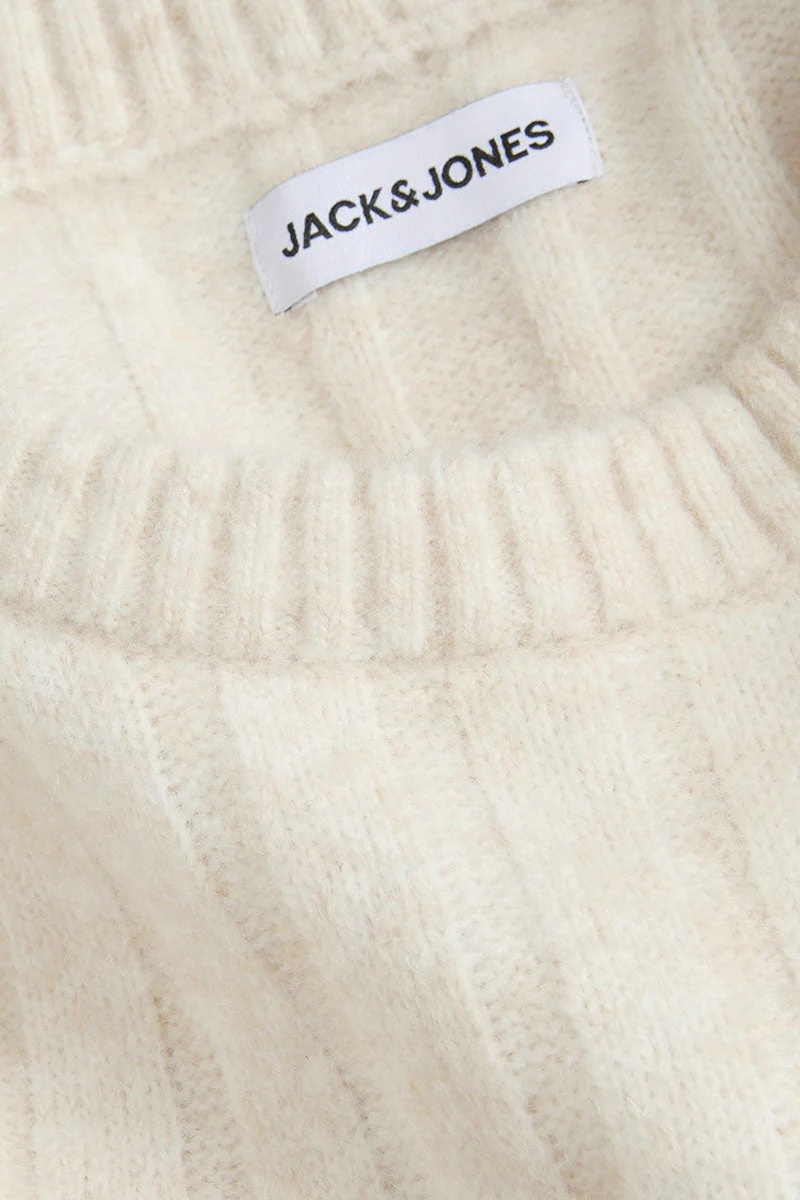 Jack & Jones Bradley Carter Knit Crew Neck Moonbeam - Image 6