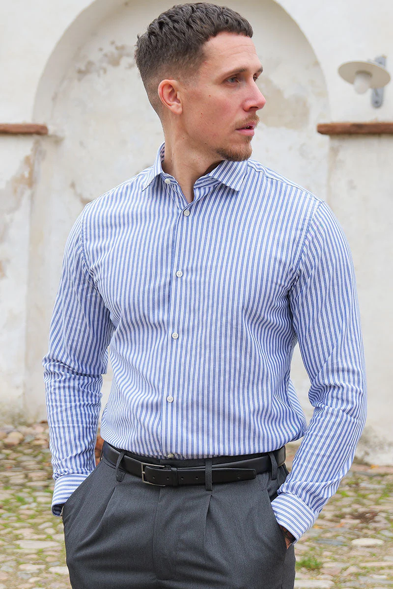 Jack & Jones Parker Wrinkle Resistant Shirt LS Black Iris Stripe - Image 4