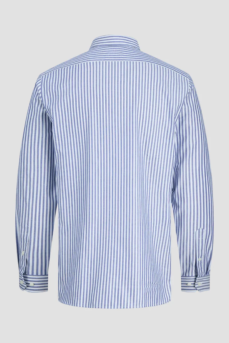 Jack & Jones Parker Wrinkle Resistant Shirt LS Black Iris Stripe - Image 7