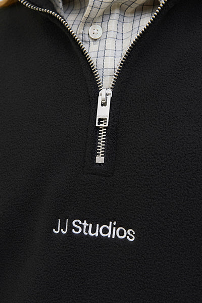 Jack & Jones Soho Fleece Half Zip Black - Image 4