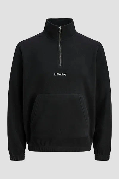 Jack & Jones Soho Fleece Half Zip Black - Image 5