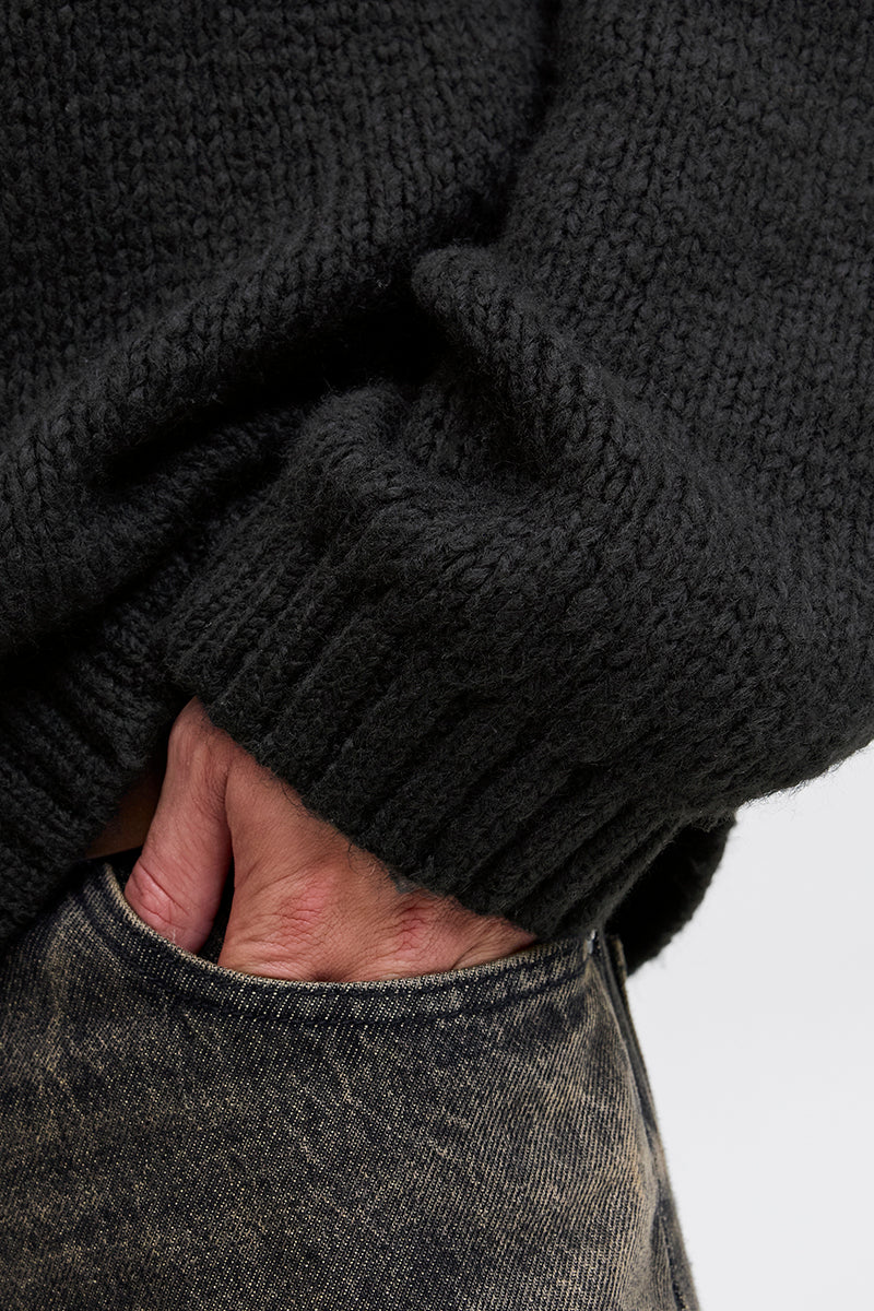 Jack & Jones Kidd Knit Crew Neck Black - Image 3