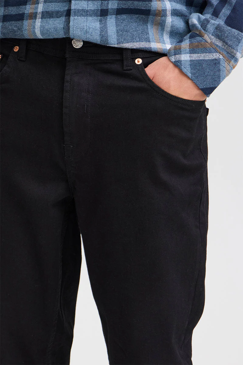 Solid Ryan Relaxed Fit Monty Black Denim - Image 3