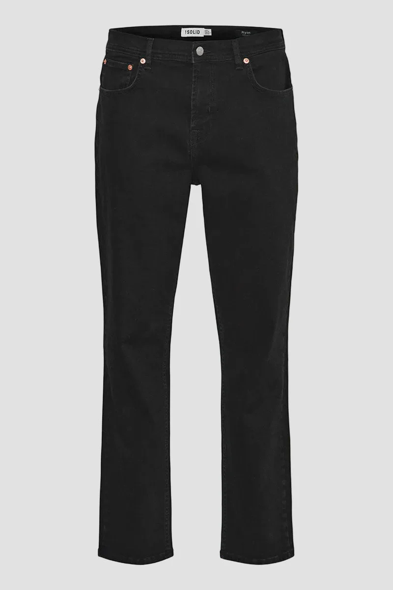 Solid Ryan Relaxed Fit Monty Black Denim - Image 7