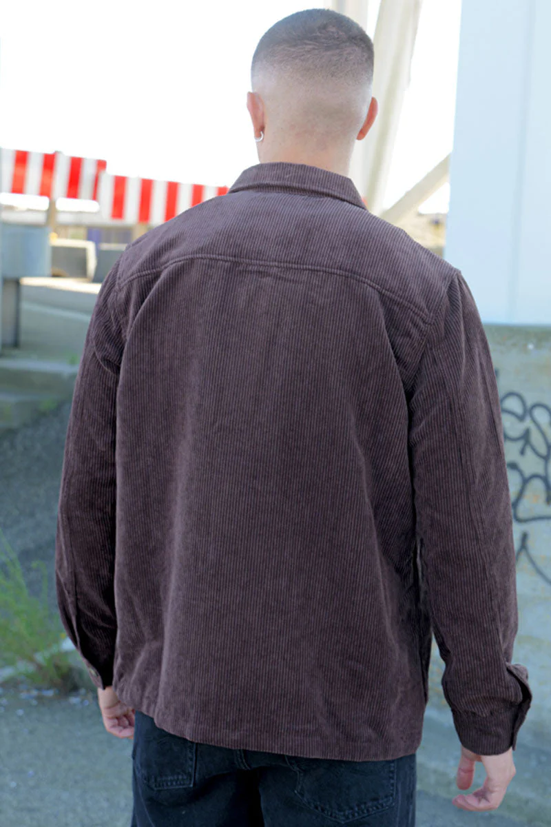 ONLY & SONS Tile Corduroy Shirt Coffee Bean - Image 7