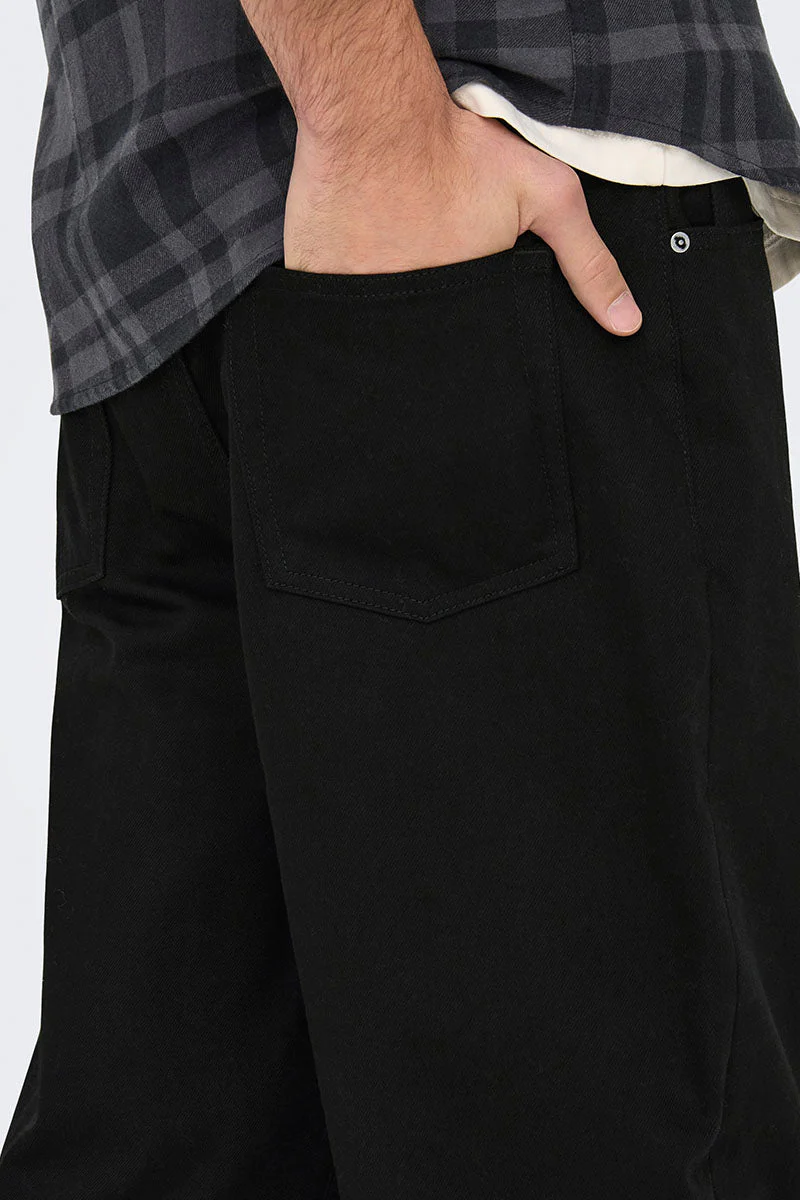 ONLY & SONS Edge Straight Fit Jeans Black Denim - Image 4
