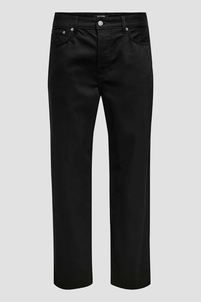 ONLY & SONS Edge Straight Fit Jeans Black Denim - Image 6