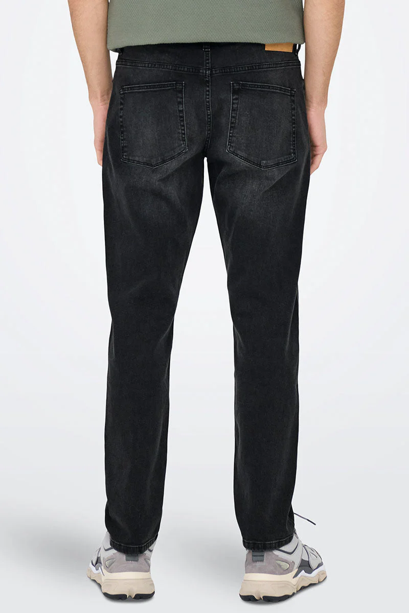 Only & Sons Weft Regular Fit 4101 Washed Black - Image 5