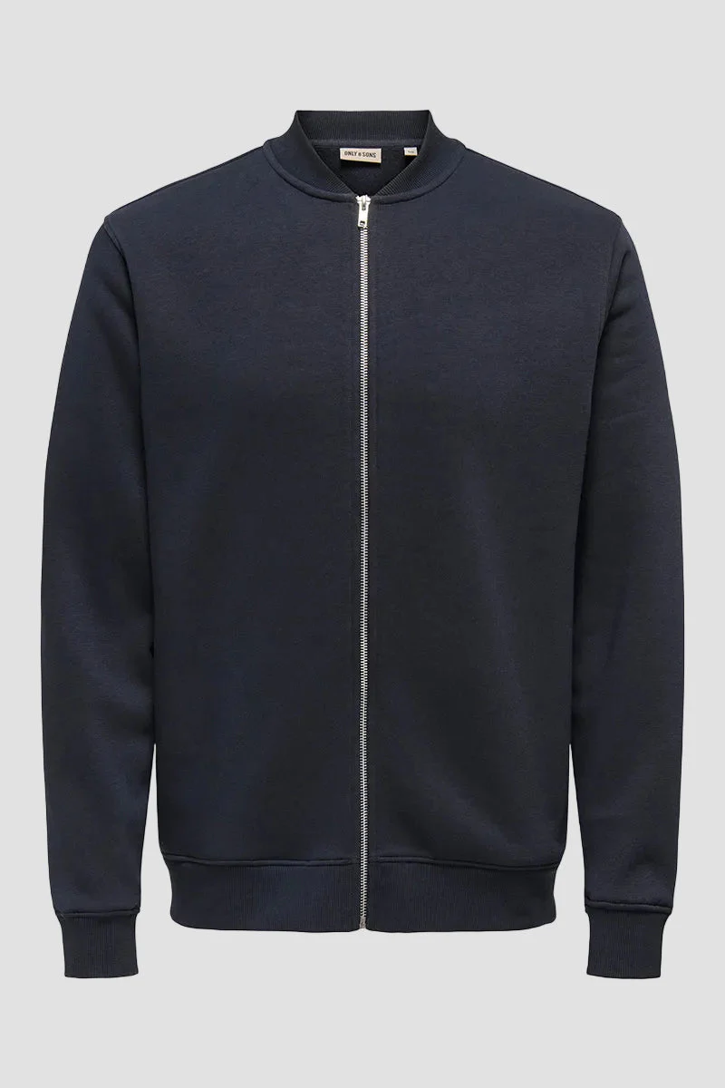 ONLY & SONS Ceres Sweat Bomber Jacket Black - Image 2