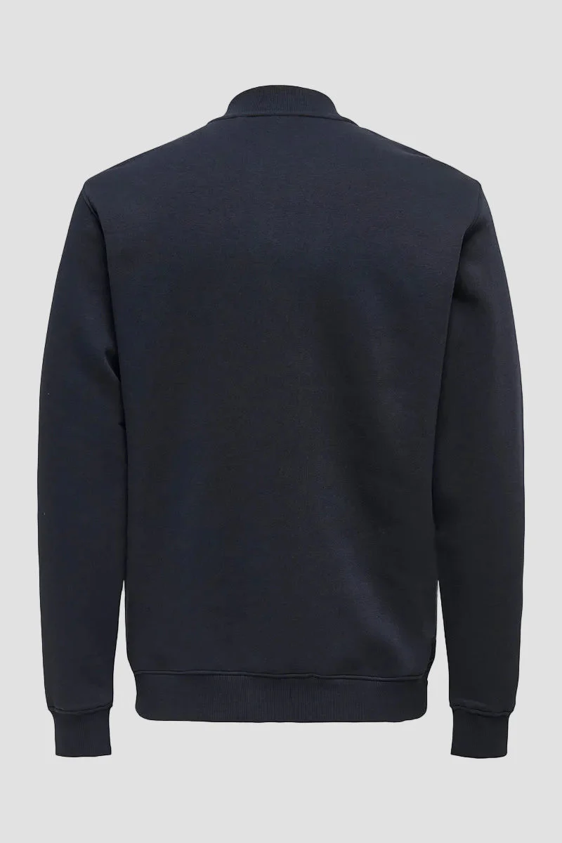 ONLY & SONS Ceres Sweat Bomber Jacket Black - Image 3