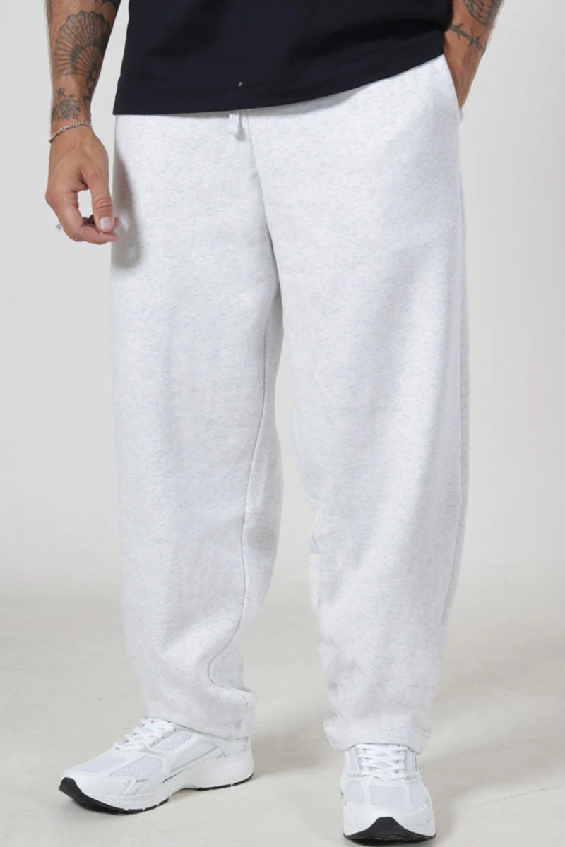 ONLY & SONS Ceres Wide Fit Sweat Pants Super Light Grey Melange - Image 3