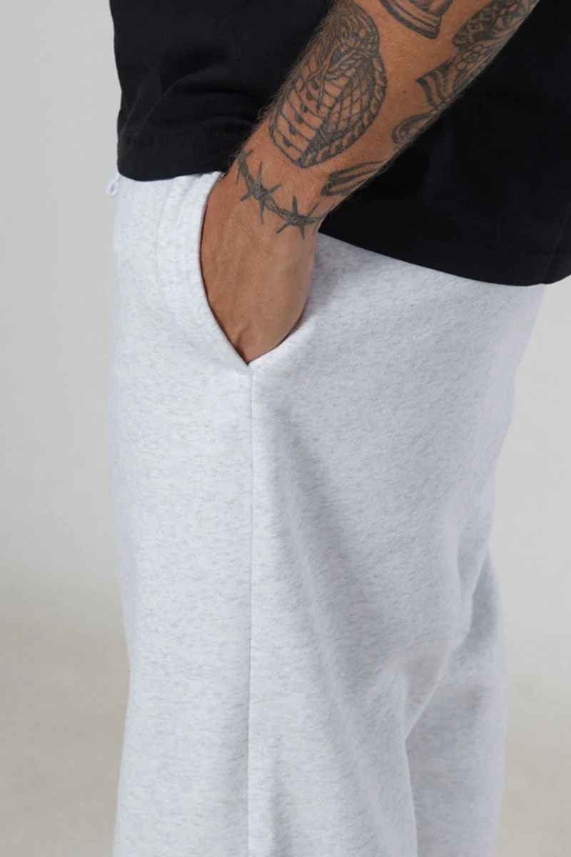 ONLY & SONS Ceres Wide Fit Sweat Pants Super Light Grey Melange - Image 5