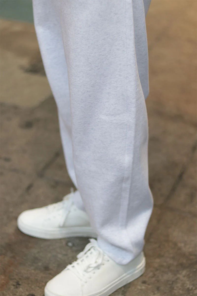 ONLY & SONS Ceres Wide Fit Sweat Pants Super Light Grey Melange - Image 7
