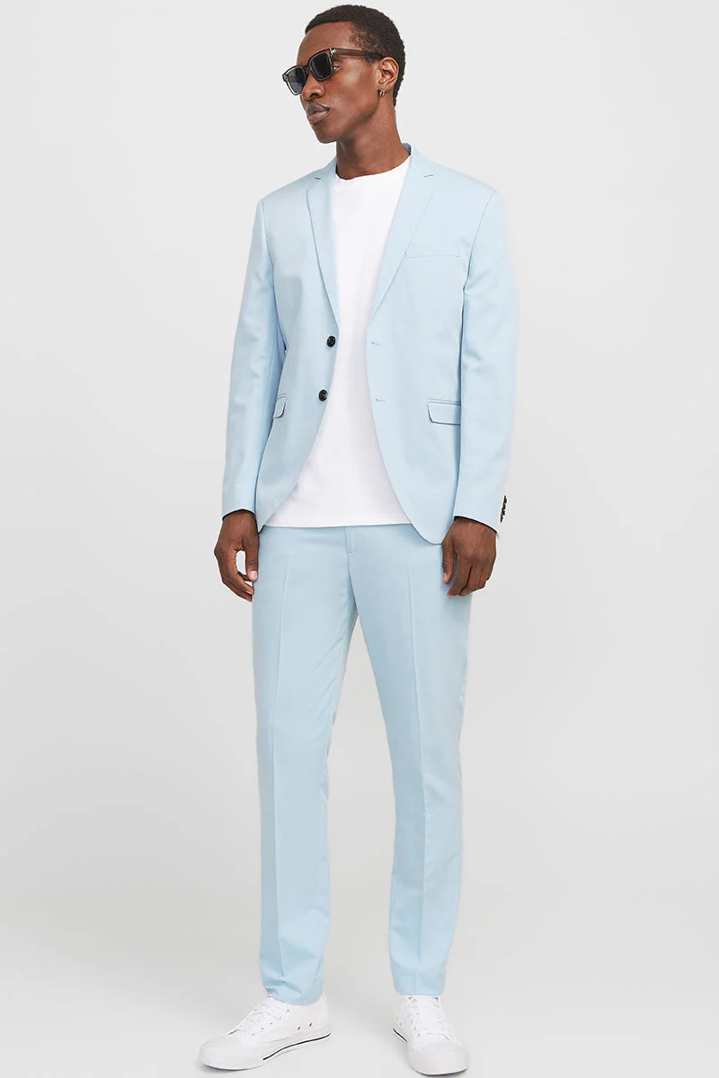 Jack & Jones Premium Franco Slim Fit Kostym Chambray Blue