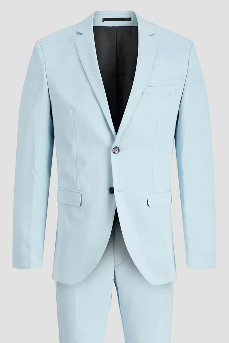 Jack & Jones Premium Franco Slim Fit Kostym Chambray Blue - Image 10