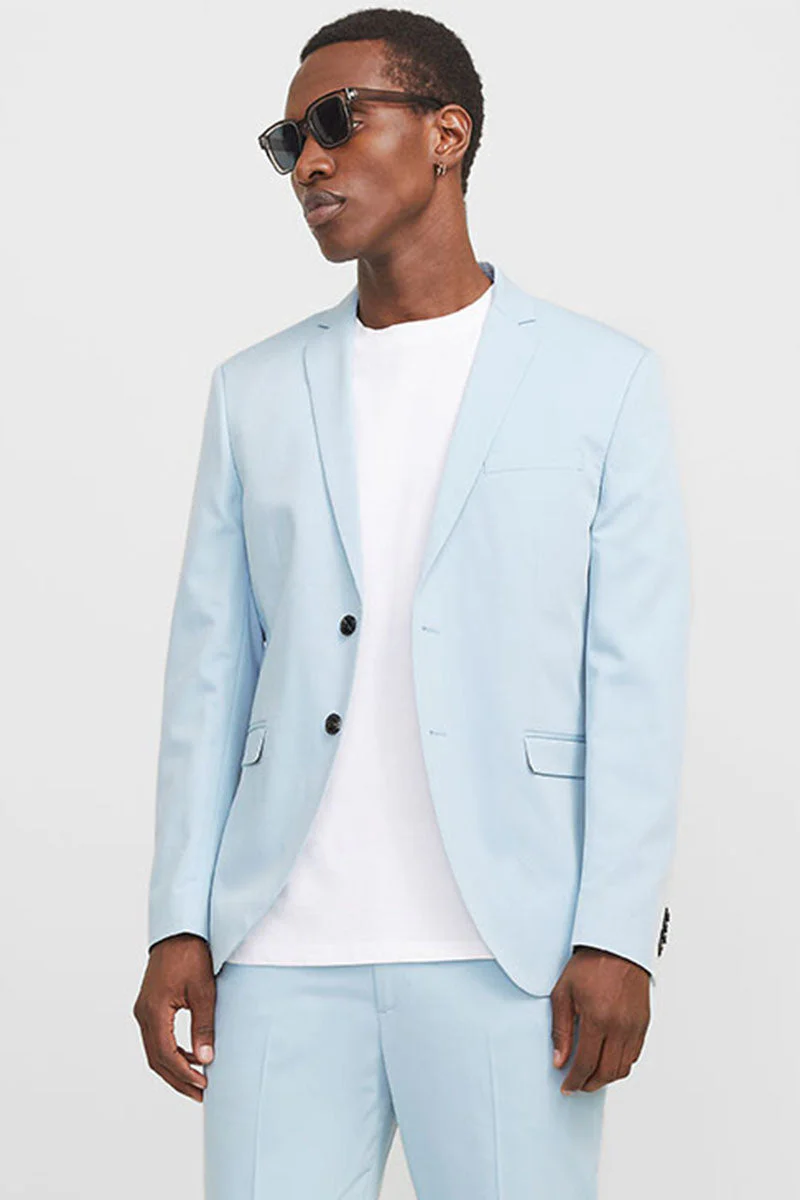Jack & Jones Premium Franco Slim Fit Kostym Chambray Blue - Image 3