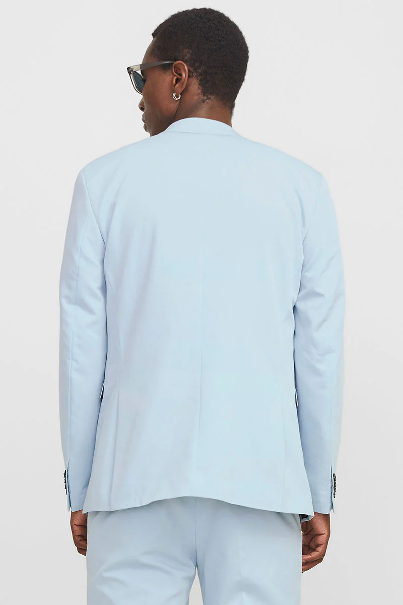 Jack & Jones Premium Franco Slim Fit Kostym Chambray Blue - Image 8