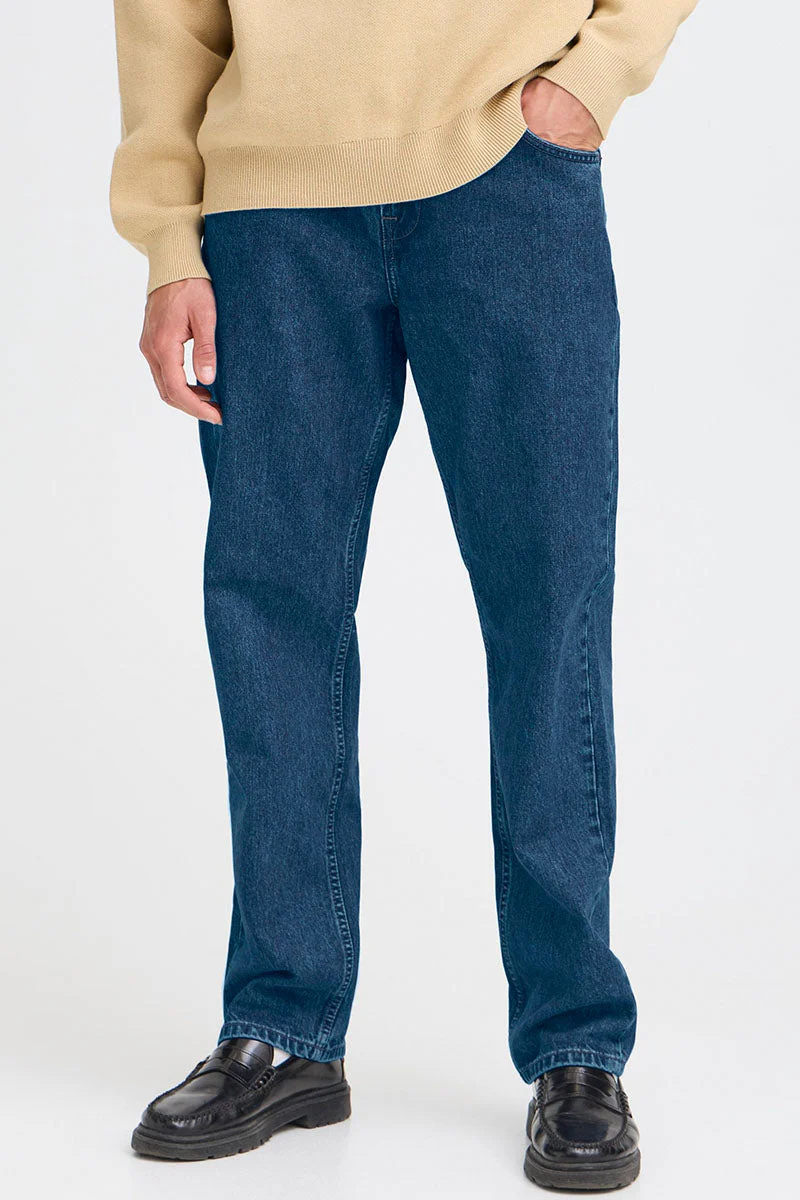 Solid Ryan Relaxed Fit Middle Blue Denim