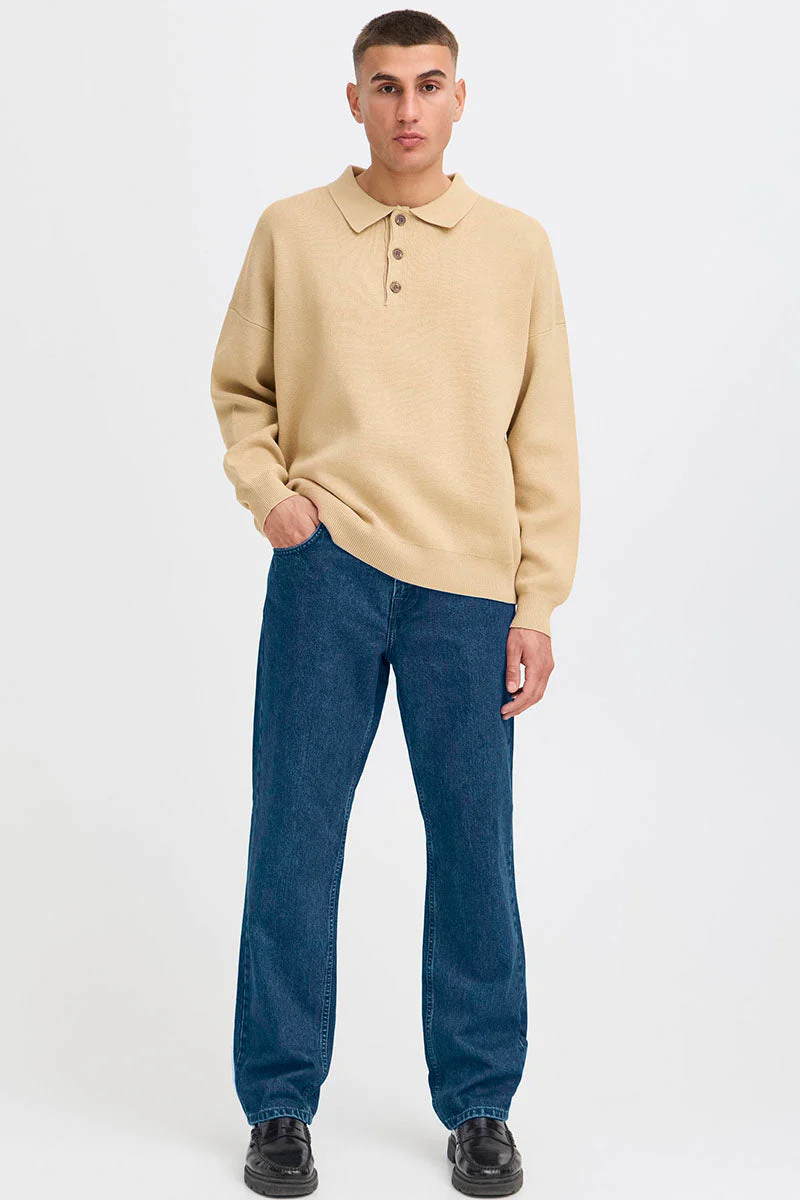 Solid Ryan Relaxed Fit Middle Blue Denim - Image 2
