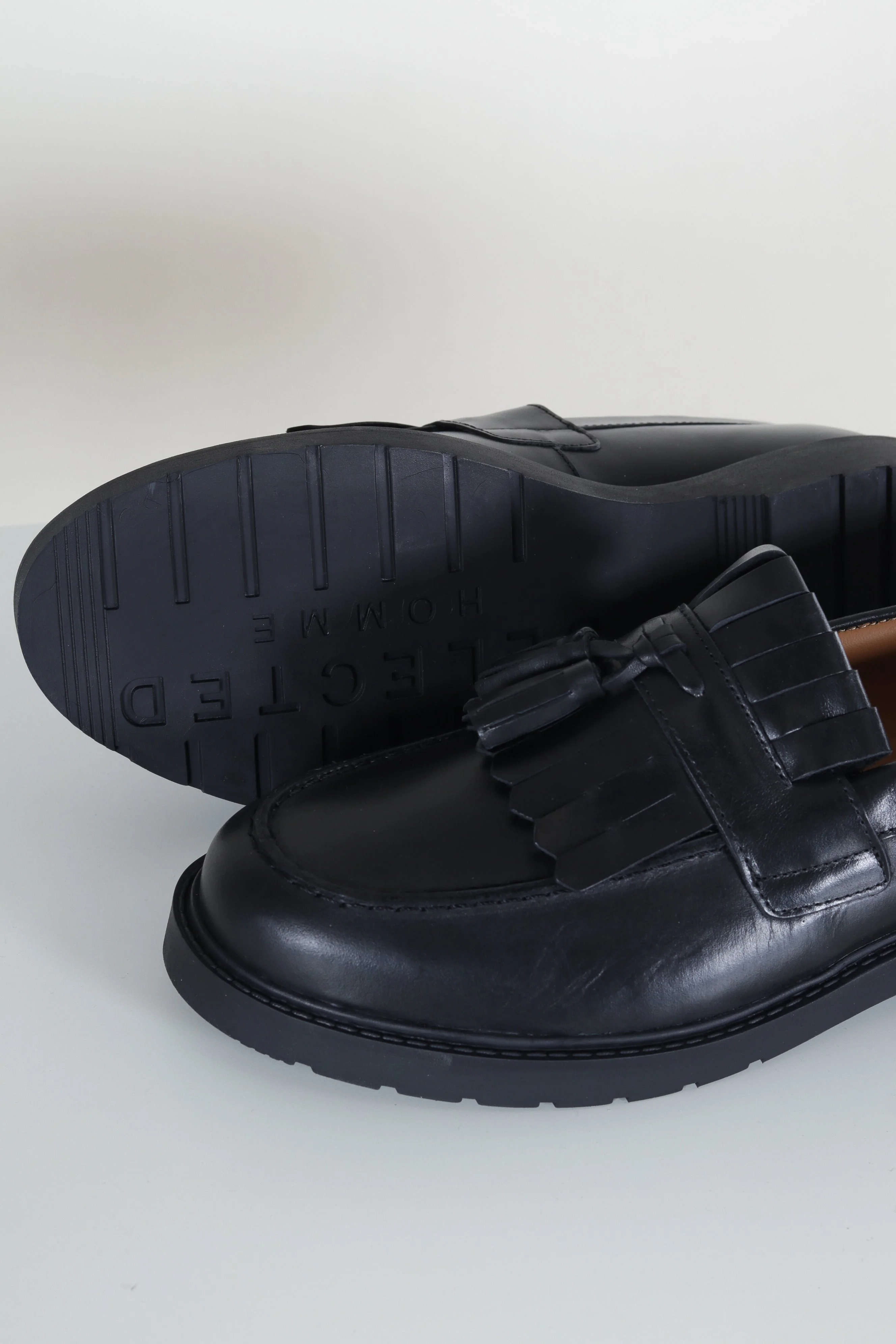Selected Tim Leather Kiltie Loafer Black - Image 7