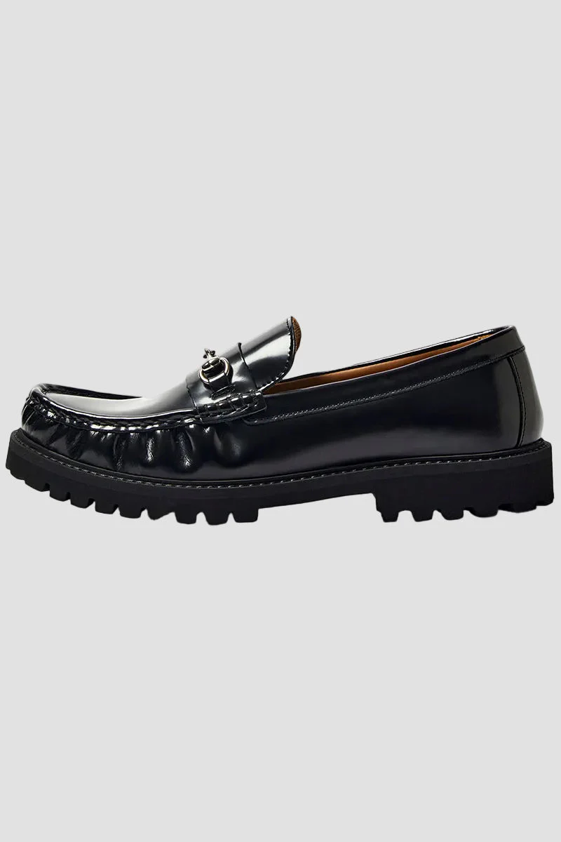 Selected Hugo Leather Horsebit Loafer Black