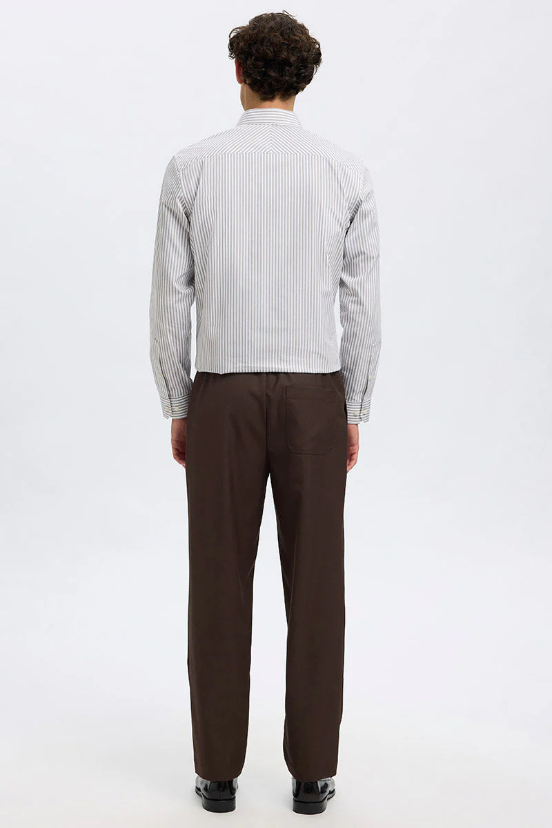 Selected Performance Stretch LS Shirt Bright White Stripes - Image 2