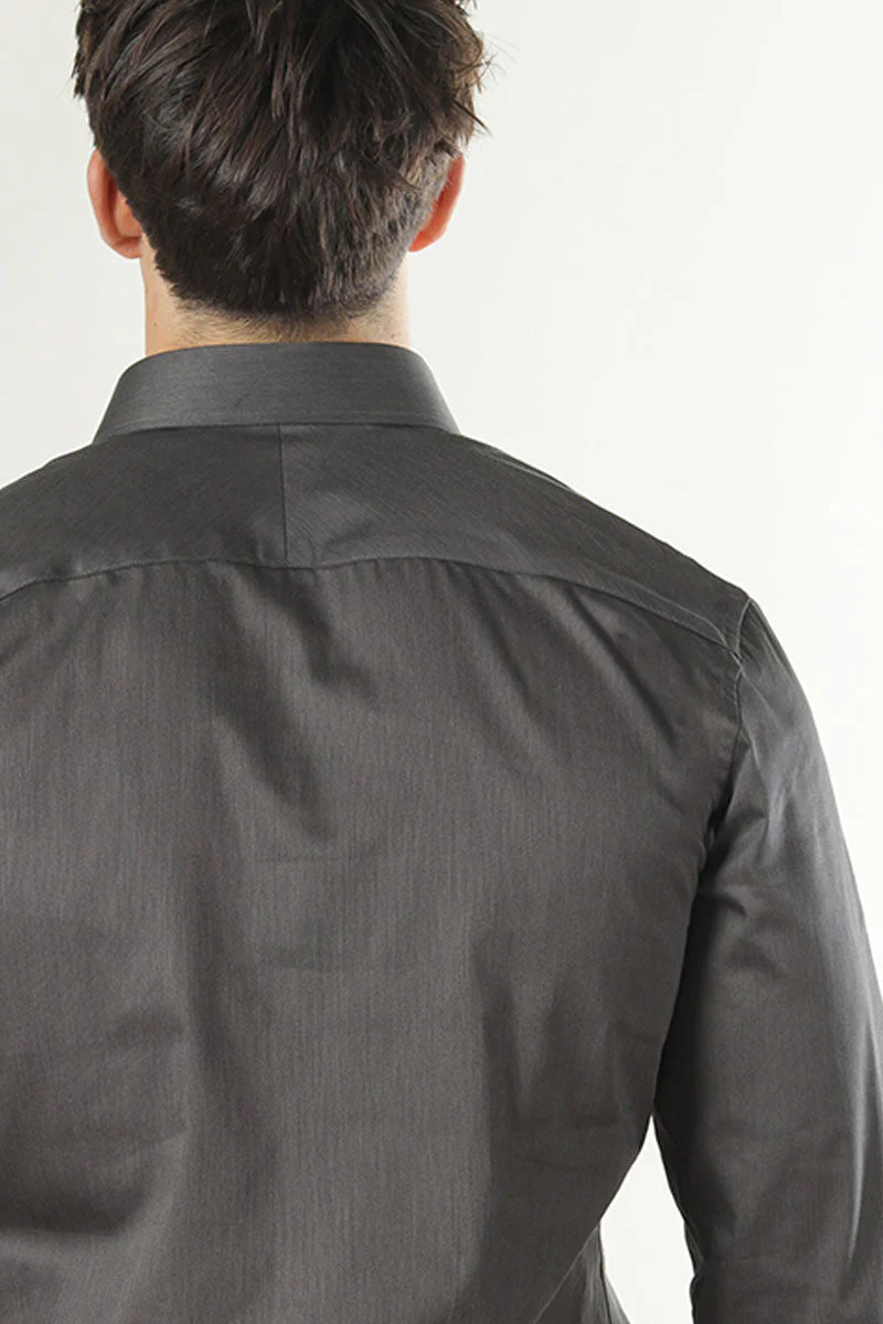 Selected Performance Stretch LS Shirt Morel Mixed Black - Image 4