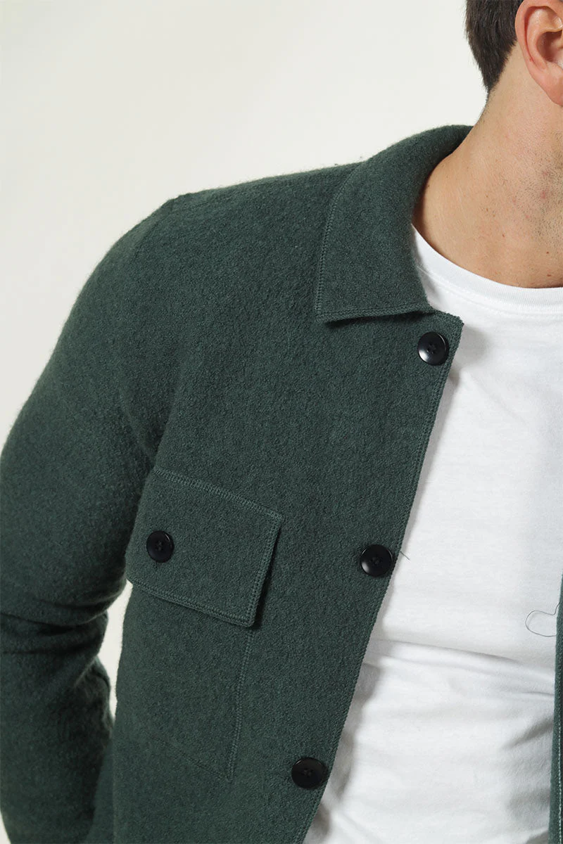 Selected Nealy LS Knit Cardigan Deep Forest - Image 5