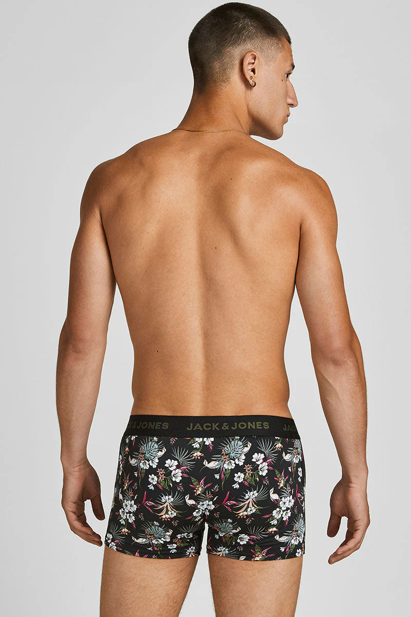 Jack & Jones Flower Microfiber 3 Pack Trunks Black - Image 7