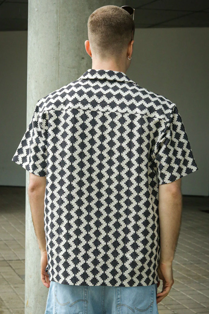 Jack & Jones Summer Luke Regular Fit Texture Resort Shirt SS Black - Image 4