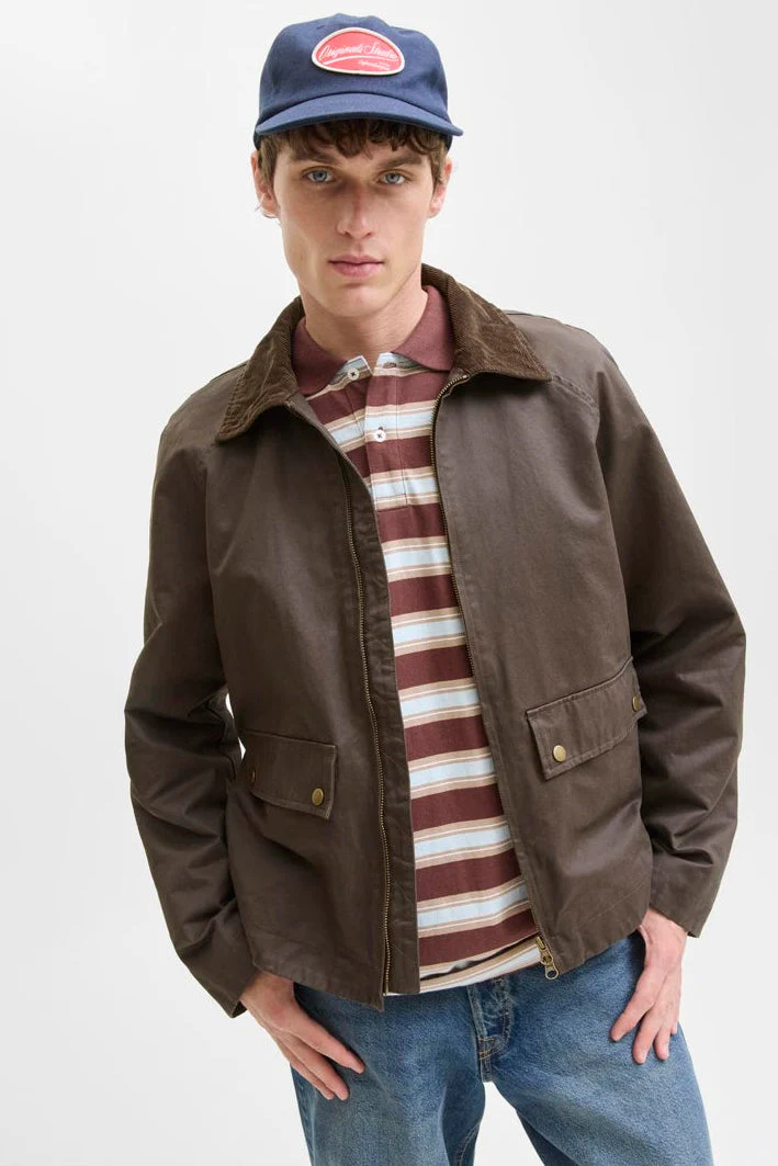 Jack & Jones Bedford Waxed Jacket Wren - Image 4