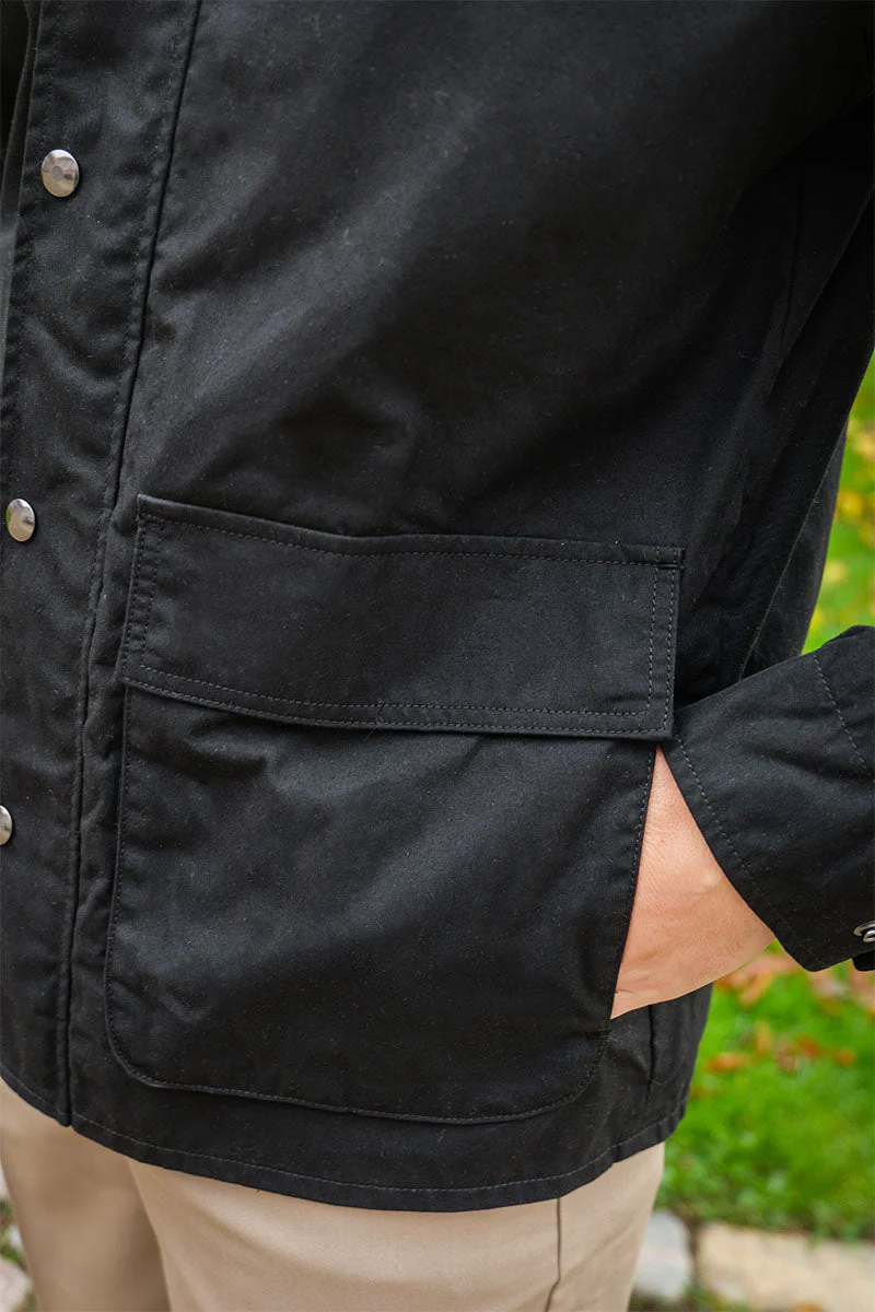 Jack & Jones Clint Waxed Jacket Black - Image 5