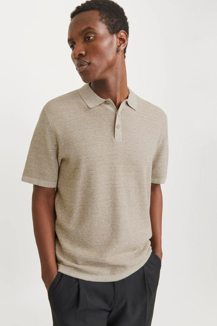 Jack & Jones Goerge Relaxed Fit Knit Polo Coriander - Image 4
