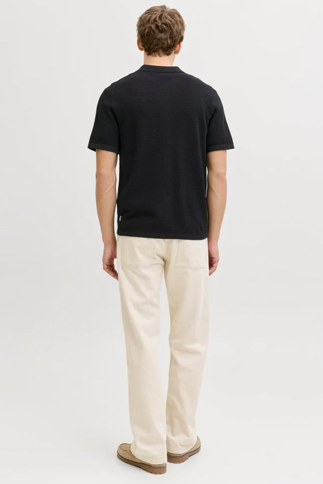 Jack & Jones George Knit Shirt SS Black - Image 3