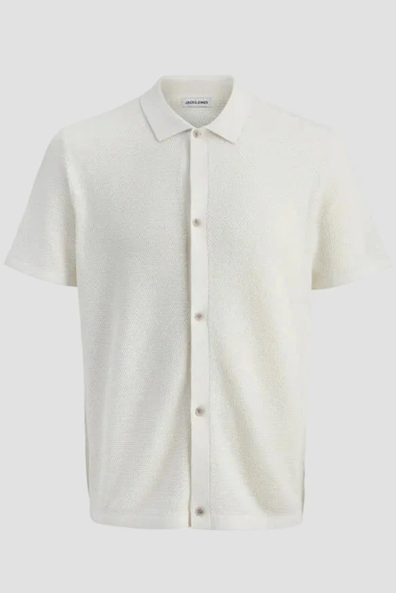 Jack & Jones George Knit Shirt SS Cloud Dancer - Image 7