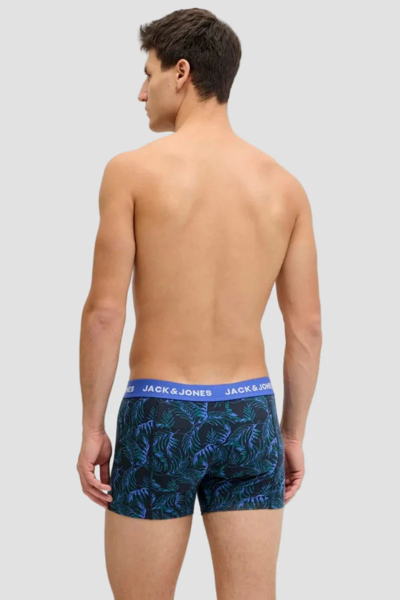 Jack & Jones Todd Flower Trunks 3 Pack Dazzling Blue - Image 4