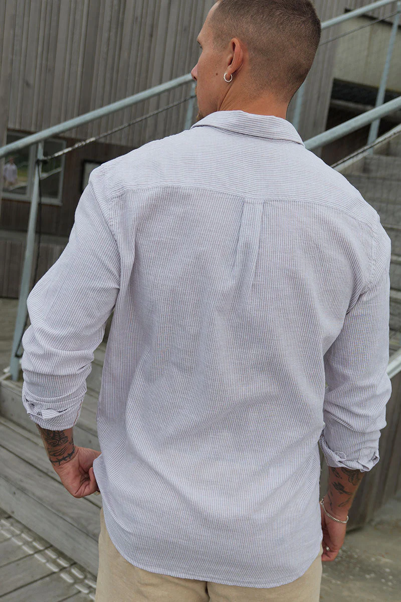 Jack & Jones Summer Shirt Linen Blend LS Crockery - Image 4