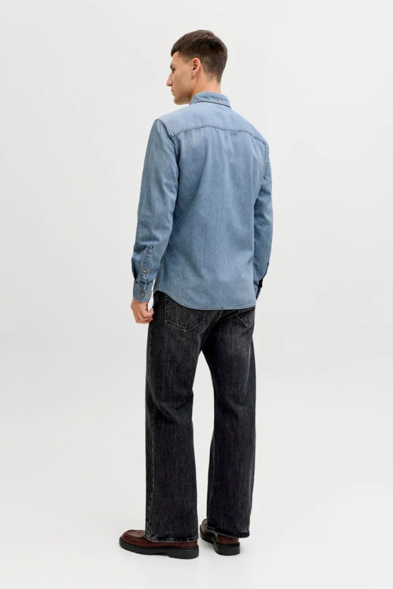 Jack & Jones Brook Oxford Shirt Light Blue Denim - Image 3