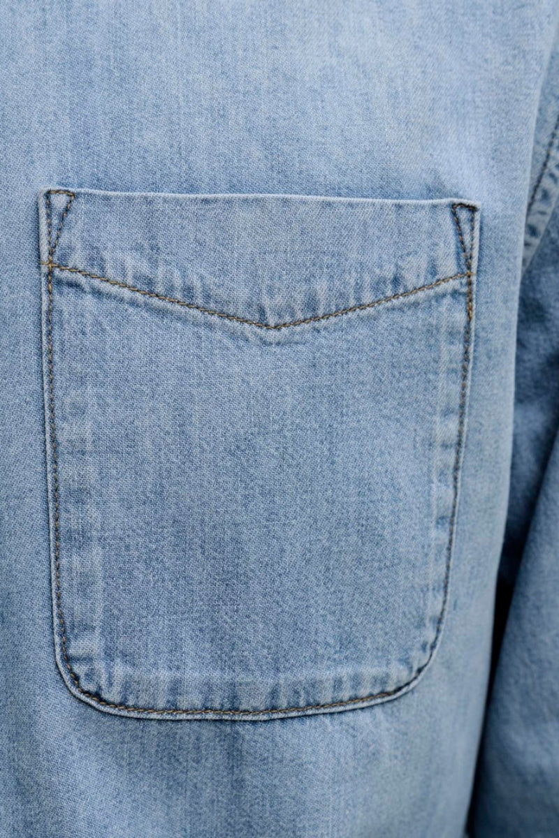 Jack & Jones Brook Oxford Shirt Light Blue Denim - Image 7