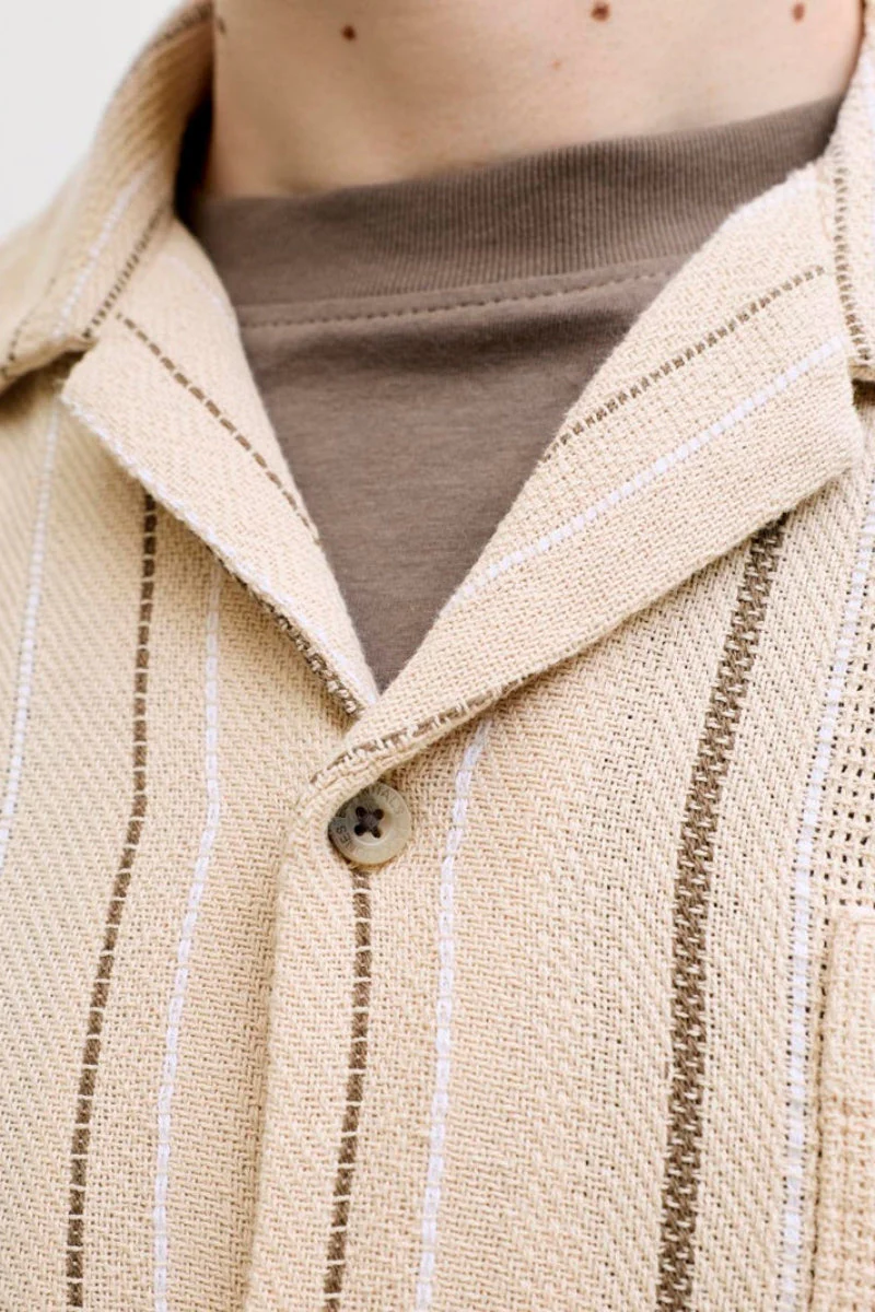 Jack & Jones Bradley Striped Resort Shirt SS Moonbeam - Image 7
