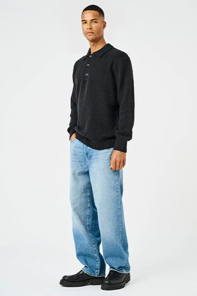 ONLY & SONS Dale Relaxed Fit Polo Knit Black - Image 2