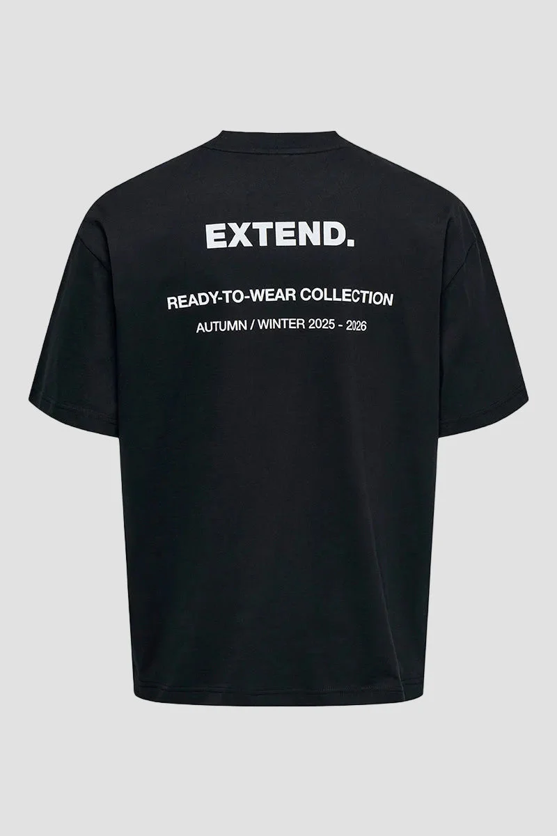 ONLY & SONS Lale Oversize Fit Tee Jet Black - Image 3
