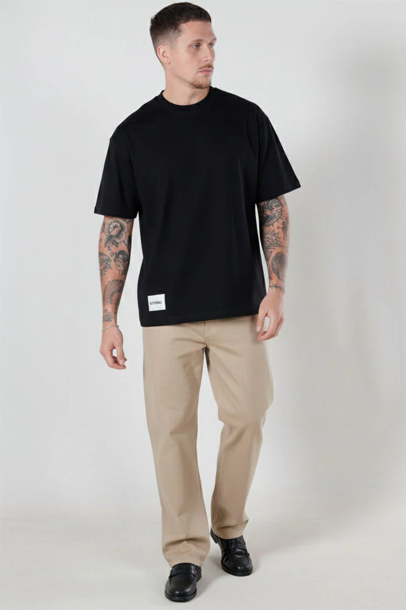 ONLY & SONS Lale Oversize Fit Tee Jet Black - Image 4