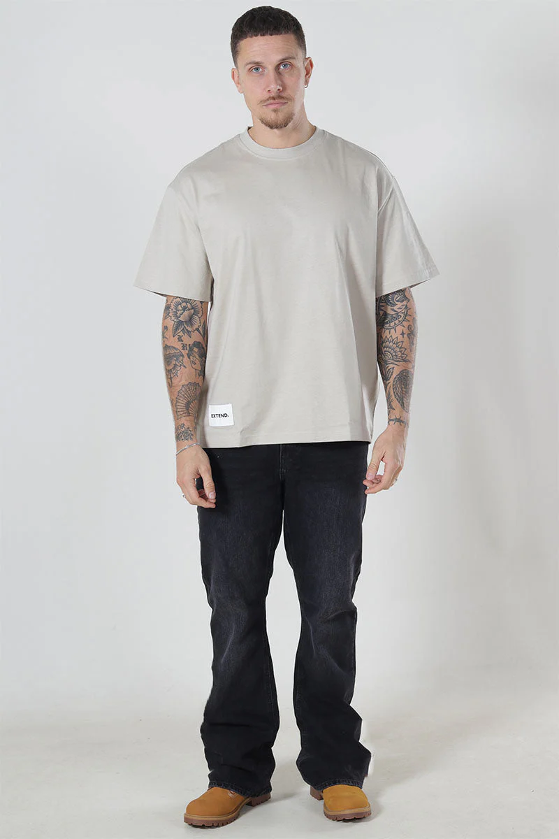 ONLY & SONS Lale Oversize Fit Tee Silver Lining - Image 2