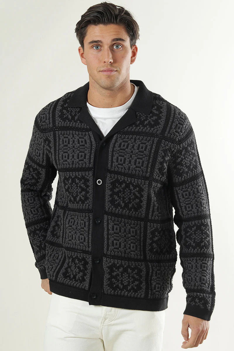 ONLY & SONS Bark Relaxed Fit Knit Shirt LS Black