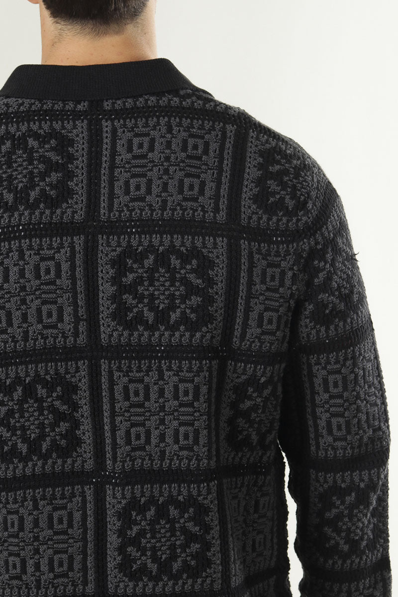 ONLY & SONS Bark Relaxed Fit Knit Shirt LS Black - Image 5