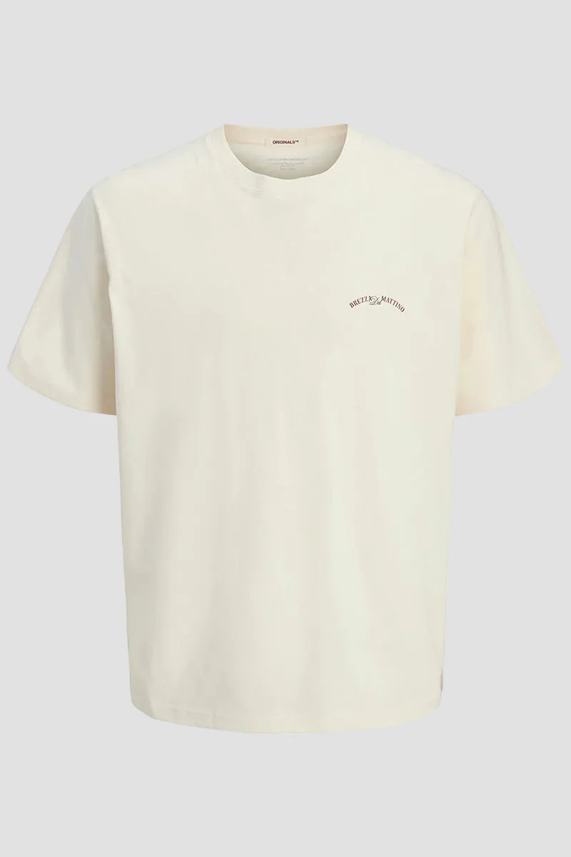 Jack & Jones Hydra Cutout Tee Antique White - Image 7