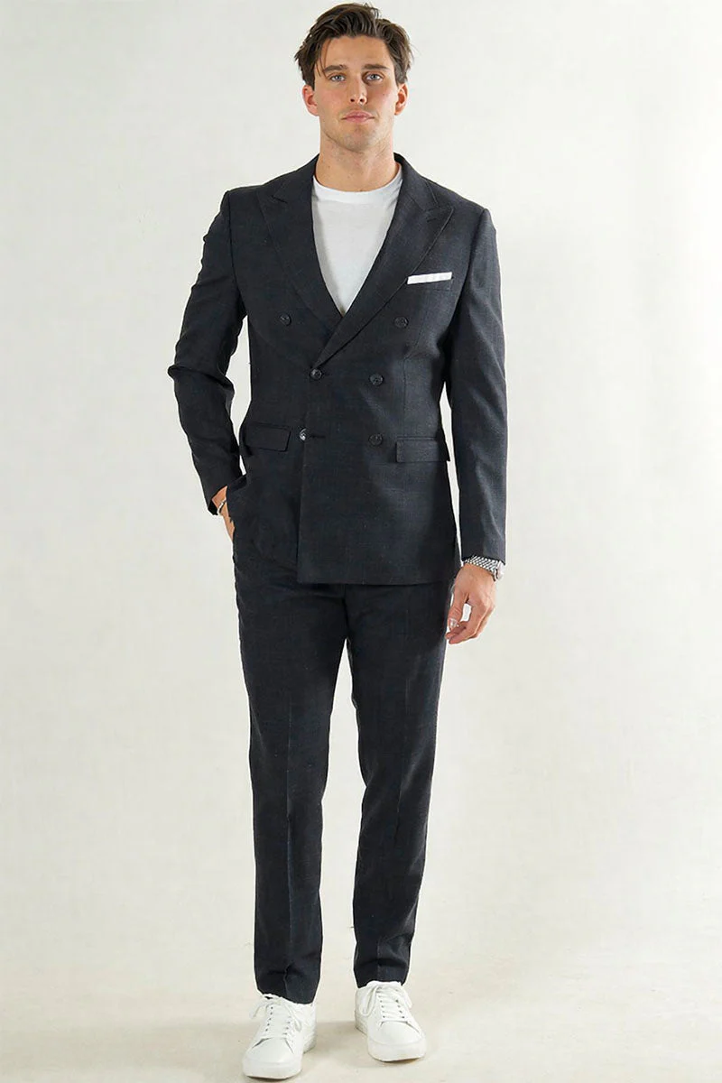 Selected Oasis Linen DB Blazer Black - Image 2